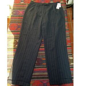Sarah B Studio High Waist Navy Striped Pants